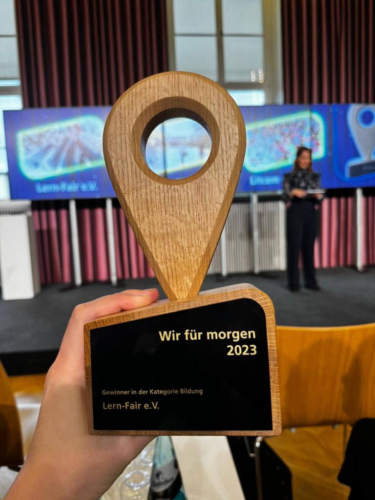 Lern-Fair gewinnt in der Kategorie Bildung bei „Wir für morgen“ 2023!